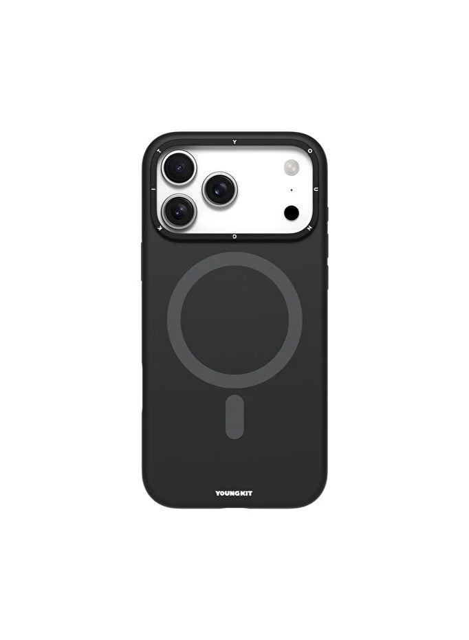YOUNG KIT Youngkit Cream Series Magnetic Holder For iPhone 17 Pro Max - Black - Image 1